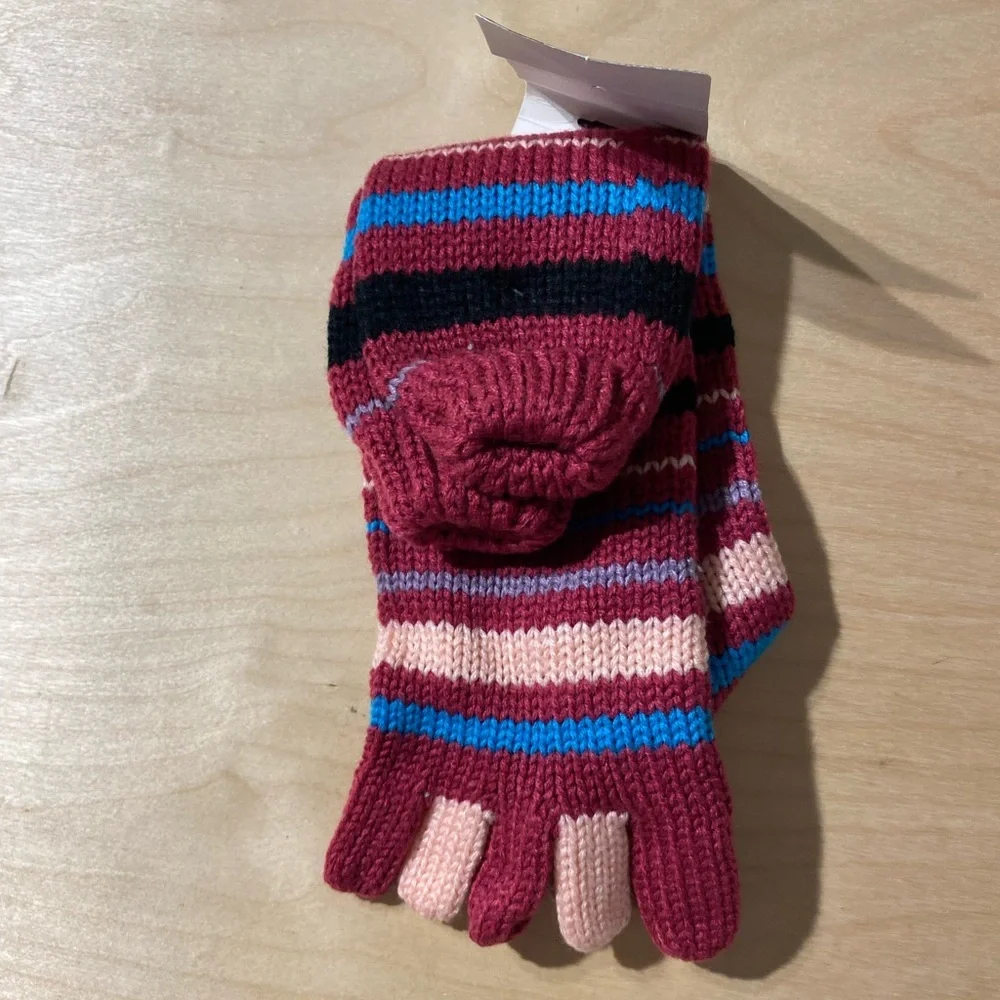 No Boundaries Multicolor Striped Knit Toe Socks (GX)